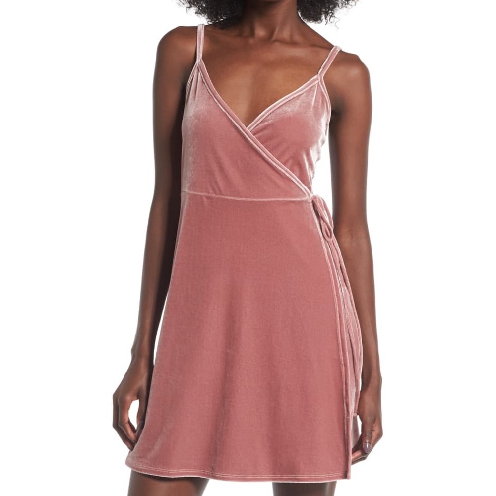 NWT Velvet Pink Wrap Dress